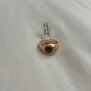 Turkish eye, gold plated ring #8 new